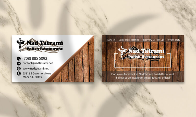 Nad Tatrami Business Cards