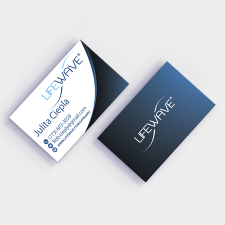 Lifewave 16pt business cards design