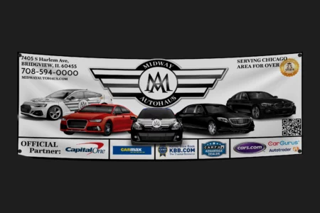 vinyl banner for midway autohaus