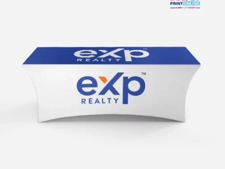 Expy Realty Blue and White Table Cover