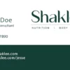 Shaklee Business cards