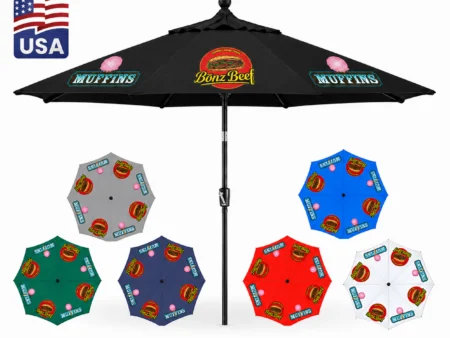 Patio Umbrella with Custom Logo – 9 ft