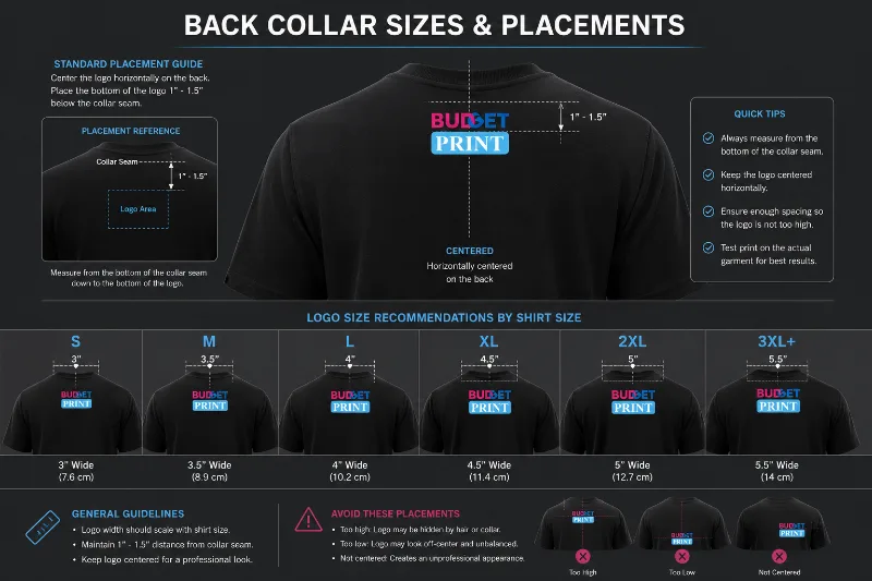 Back Collar T-Shirt Print Placement Guide